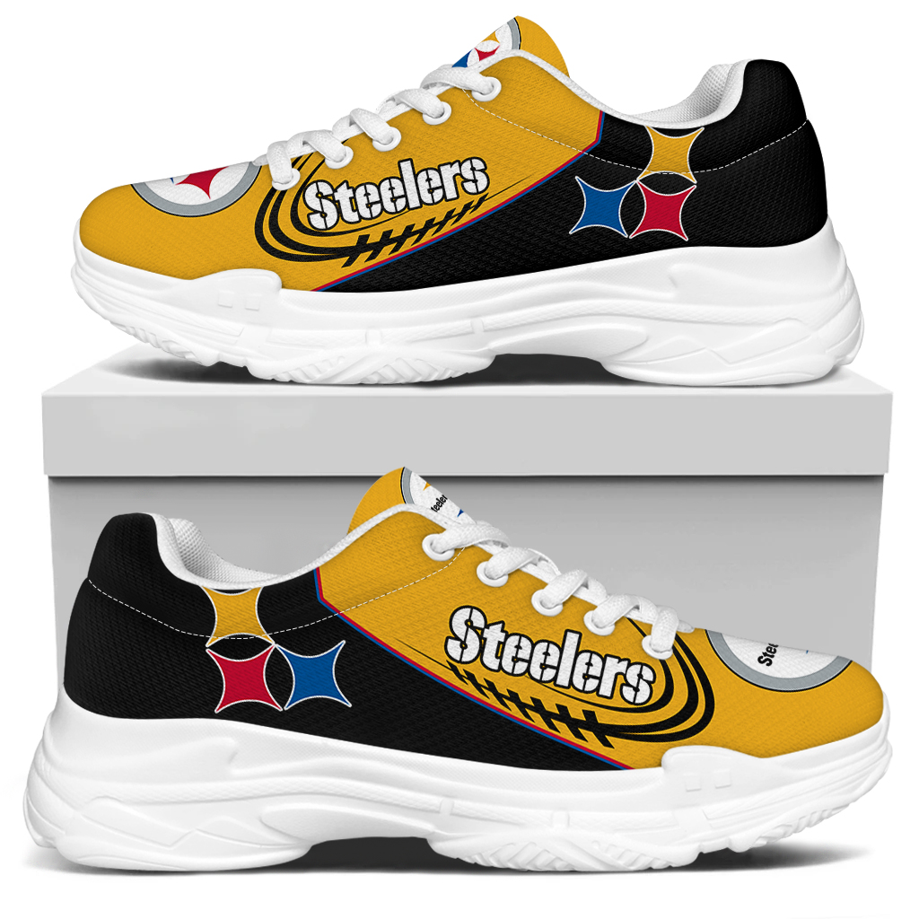 Men's Pittsburgh Steelers Edition Chunky Sneakers With Line 006